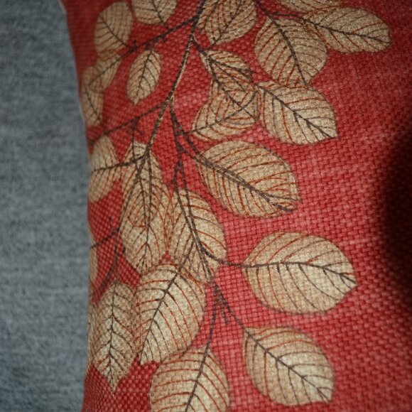 Autumn Leaves Pillow, P/Kaufmann & Robert Allen Designer Fabrics, Handcrafted - Picture 4 of 13